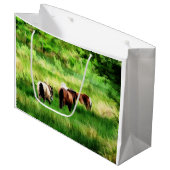 PFERDE GROßE GESCHENKTÜTE (Vorderseite Schrägansicht)