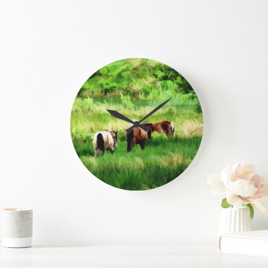 PFERDE GROßE WANDUHR (Zuhause)