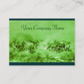 PFERDE grün Visitenkarte (Rückseite)