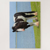 Pferde gucken sich über stall türen in den Kopf Puzzle (Vertikal)