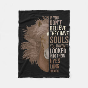 Pferde haben ein Soul von Pferdebesitzern und Pfer Fleecedecke