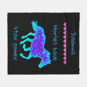 Pferde haben einen Star-Power Fleecedecke (Vorderseite (Horizontal))