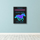 Pferde haben einen Star-Power Leinwanddruck (Insitu (Holzboden))