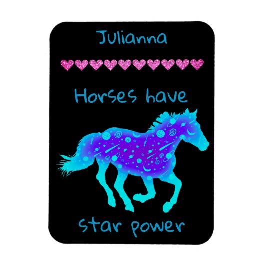Pferde haben einen Star-Power Magnet (Vertikal)