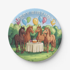 Pferde Happy Birthday Pappteller