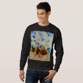 Pferde hell sweatshirt (Vorne ganz)