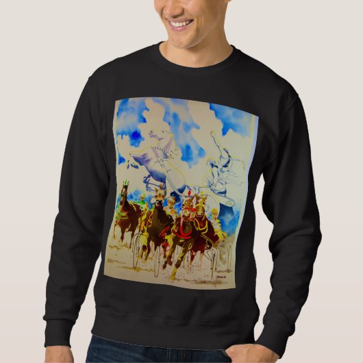 Pferde hell sweatshirt (Vorderseite)
