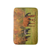 Pferde Herbst-in den Tierbad-Matten Badematte (Vorderseite Vertikal)