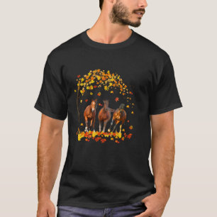 Pferde Herbstfeld Pferdefreunde gestorben T-Shirt