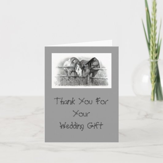 PFERDE: HOCHZEITGESCHENK DANKE (Vorderseite)