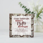 Pferde Horseshos auf Barnholz Cowboy Geschenke Einladung (Stehend Vorderseite)