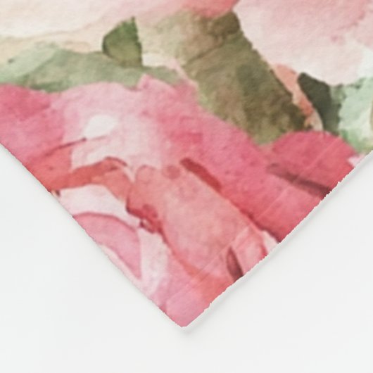 Pferde Hübsch Rosa Rosen Fleecedecke (Ecke)