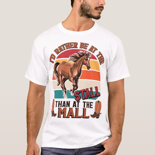 Pferde, ich wäre eher im T - Shirt für Spaß am Sta (Vorderseite)