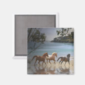 Pferde im Beach Magnet (Vorderseite/Rückseite)