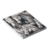 Pferde im Detail Malerei in Schwarz & Weiß Kunst Notizblock (angewinkelt)