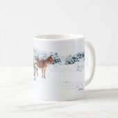 PFERDE IM FALLSCHNEE KAFFEETASSE (VorderseiteRechts)
