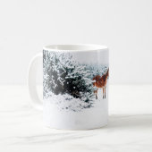 PFERDE IM FALLSCHNEE KAFFEETASSE (Vorderseite Links)