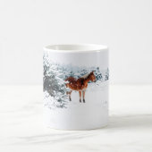 PFERDE IM FALLSCHNEE KAFFEETASSE (Mittel)