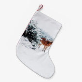 PFERDE IM FALLSCHNEE KLEINER WEIHNACHTSSTRUMPF (Vorderansicht (hängend))
