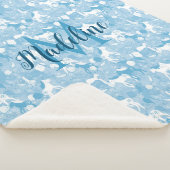Pferde im Feld_Soft Blue Monogramed Blanket Sherpadecke (3/4)