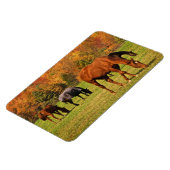 Pferde im Herbst Magnet (Linke Seite)