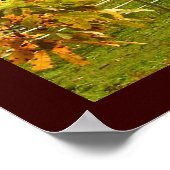 Pferde im Herbst Poster (Ecke)