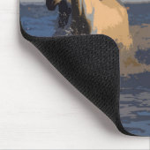 Pferde im Meer - Wilde Pferde Mousepad (Ecke)