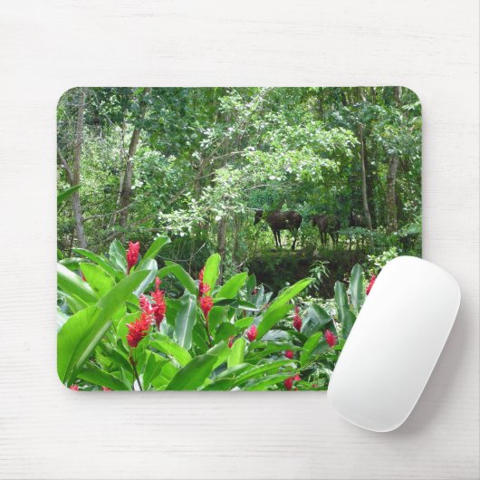 Pferde im Paradies Mousepad (Mit Mouse)