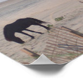Pferde im Sand Poster (Ecke)