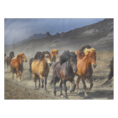 Pferde im Schießstand Tischdecke (Vorderseite (Horizontal))