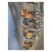 Pferde im Schießstand Tischdecke (Vorderseite)