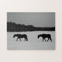 Pferde im Schnee 11x14 252pc jpcnm Puzzle