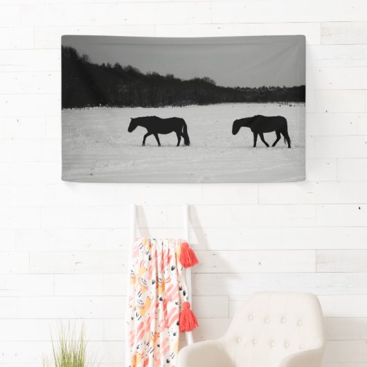 Pferde im Schnee Banner (Insitu)