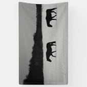 Pferde im Schnee Banner (Vertikal)