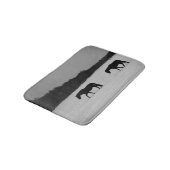 Pferde im Schnee bmm Badematte (Schrägansicht)