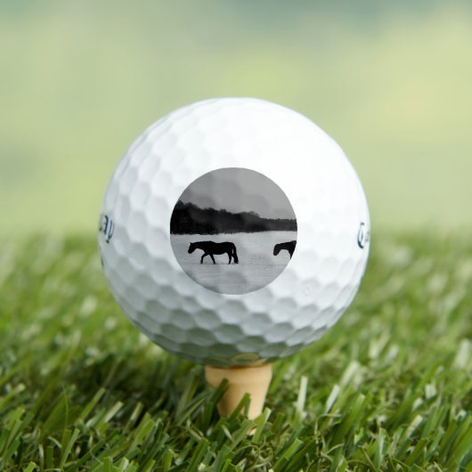 Pferde im Schnee CSS gbcnm Golfball (Insitu T-Shirt)