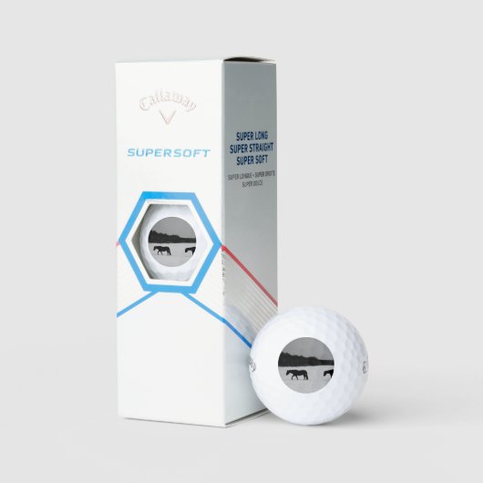 Pferde im Schnee CSS gbcnm Golfball (Verpackung)