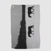 Pferde im Schnee gtcnm Golfhandtuch (Vorderseite)