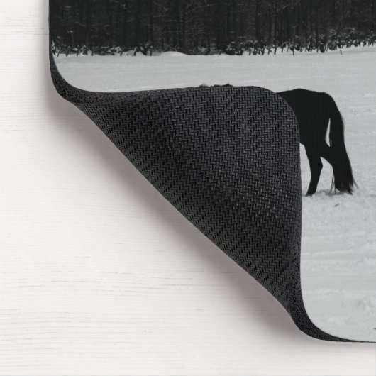 Pferde im Schnee mpcnm Mousepad (Ecke)