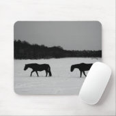 Pferde im Schnee mpcnm Mousepad (Mit Mouse)