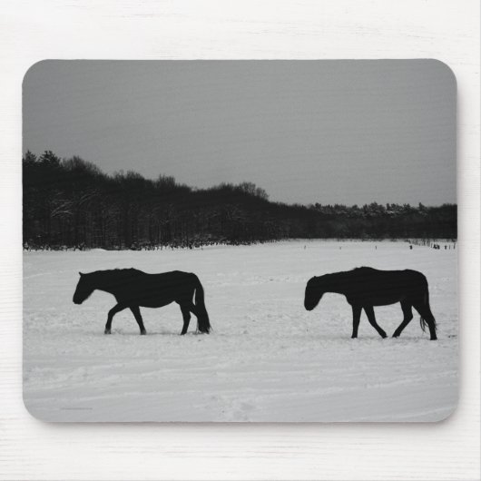 Pferde im Schnee mpcnm Mousepad (Vorne)