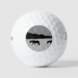Pferde im Schnee ssf gbcna Golfball