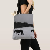 Pferde im Schnee Tasche (Von Nahem)