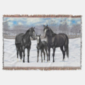 Pferde im Schwarzwald Decke (Vorderseite)