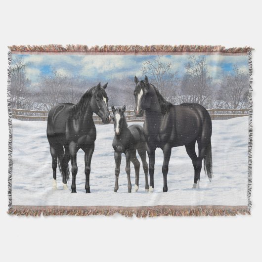 Pferde im Schwarzwald Decke (Vorderseite)