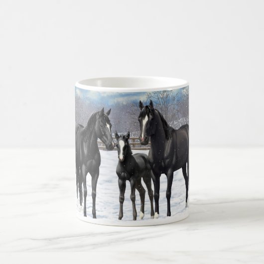 Pferde im Schwarzwald Kaffeetasse (Mittel)