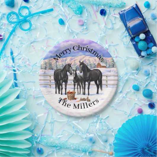 Pferde im Schwarzwald Pappteller (Party)