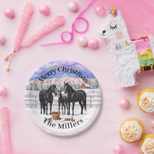 Pferde im Schwarzwald Pappteller (Party)