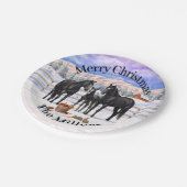 Pferde im Schwarzwald Pappteller (Schrägansicht)