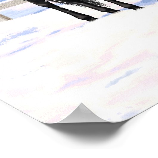 Pferde im Schwarzwald Poster (Ecke)